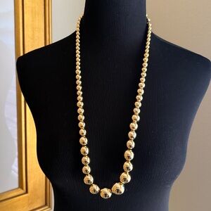 Vintage Graduated Bead Gold tone Necklace